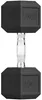 HOMCOM Hexagon Dumbbells, gietijzeren gewichten, handgrepen Productafbeelding-voorbeeld 1