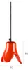 Pendelleuchte Gable von Dutchbone in Orange mit glockenförmigem Glaskörper und schwarzem Aufhängekabel, Gesamtansicht. Produktbild-Vorschau