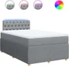 vidaXL Boxspringbett mit Matratze Hellgrau 120x190 cm Stoff Produktbild-Vorschau 1