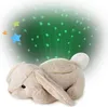 A plush bunny toy projecting stars onto a green background. Anteprima dell’immagine prodotto