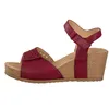 Rieker Damen V8355-35 Plateausandalen bordeaux (Größe: 39)- Produktbild-Vorschau 10