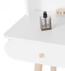 Schminktisch MRDT08-W, weiß, aus MDF, mit Spiegel (Ø 40 cm) Produktbild-Vorschau 9