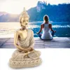 Meditující sedící socha Buddhy, vyřezávaná figurka, řemesla Náhled obrázku produktu 3