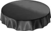 Tischdecke Wachstuch PVC abwaschbar Einfarbig Schwarz Rund Produktbild-Vorschau 1