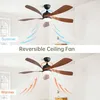 AIORBER 52 Zoll Deckenventilator mit Licht LED dimmbar Produktbild-Vorschau 3