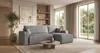 CORNERO Ecksofa mit schlaffunktion PARIS rechts grau Cord Produktbild-Vorschau 4