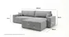 CORNERO Ecksofa mit schlaffunktion VIENNA rechts grau Cord Produktbild-Vorschau 7