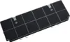 A black carbon filter for an appliance, possibly a range hood, presented diagonally against a white background. Voir les images du produit