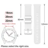 Blanc Bracelets de montre en silicone, fermeture rapide, Voir les images du produit 3
