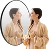 ModernHome Okrúhle nástenné zrkadlo 80 cm, hliníkový rám, Náhľad obrázku produktu 6