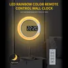 Zrkadlové nástenné hodiny LED s diaľkovým ovládaním, Náhľad obrázku produktu 2