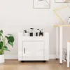 Carrello da ufficio vidaXL, bianco lucido, 60x45x60 cm, Anteprima dell’immagine prodotto 2