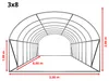 TOOLPORT Foliengewächshaus Gewächshaus 3x8m stabil & Produktbild-Vorschau 2