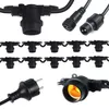 LED Garten Girlande 5m 5xE27 ST14 max 700W IP44 Schwarz Produktbild-Vorschau 1