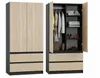 Šatní skříň, dvoudveřová, šířka 90 cm, prostorná, barva: Náhled obrázku produktu 1