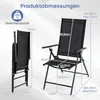 COSTWAY Gartenstühle Hochlehner 2er Set, Klappstühle mit Produktbild-Vorschau 3
