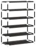 vidaXL Schuhschrank Schwarz 60x28x90 cm Stoff Produktbild-Vorschau 5