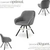 Chaise pivotante avec accoudoirs Snug en velours, Voir les images du produit 3