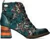 Laura Vita Damen Stiefelette Leder mit Blumenmuster und Cap Produktbild-Vorschau 6