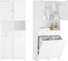Zwei-Wege-Ansicht: linker Schrank geschlossen, rechter Schrank BZR215-W mit offenem Deckel und Inhalt Podgląd zdjęcia produktu
