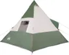 vidaXL Tipi-Campingzelt 7 Personen Grün Wasserdicht Produktbild-Vorschau 2
