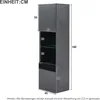 A diagram showing the dimensions of a tall, narrow cabinet with shelves. Produktbild-Vorschau