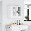 Hochwertig Küchen-Hängeschrank mit Glastür Kalmar Weiß Produktbild-Vorschau 3