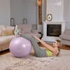 Gymnastický míč s pumpou 65 cm růžový Náhled obrázku produktu 2