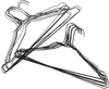 A pile of black metal hangers against a white background. Produktbild-Vorschau