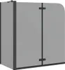 vidaXL Paravento per doccia da bagno Nero 120 x 68 x 130 cm Anteprima dell’immagine prodotto 1