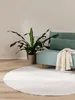 benuta Teppich Wohnzimmer Furry Creme ø 200 cm rund Produktbild-Vorschau 2