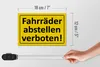 Blechschild Hinweis 18x12cm Fahrräder abstellen verboten Produktbild-Vorschau 5