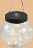 A close-up shot of a solar-powered globe lantern with fairy lights inside. Produktbild-Vorschau