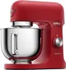 A red Kenwood stand mixer with a silver bowl is shown against a white background. Voir les images du produit