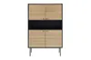 SalesFever Highboard | 4 Türen, 1 offenes Fach | MDF Eiche Produktbild-Vorschau 1