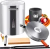 A collection of metal casting equipment laid out on a white background. Voir les images du produit