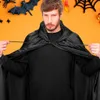 Čierna plášte na Halloween, 150 cm, s kapucňou, motív: Náhľad obrázku produktu 3