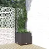vidaXL Garten-Pflanzgefäß mit Spalier Schwarz 40 x 40 x 136 Produktbild-Vorschau 2