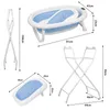 2 in 1 Faltbare Babybadewanne mit Ständer,Ergonomisches Produktbild-Vorschau 7