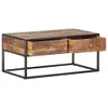 vidaXL Tavolino 90x50x40 cm Legno di acacia grezzo Anteprima dell’immagine prodotto 1