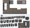 Küchenzeile Vicco R-Line Edelgrau/Anthrazit 350 cm ohne Produktbild-Vorschau 5