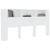 vidaXL Tête de lit avec étagères blanc 200x18,5x104,5 cm Voir les images du produit 6