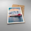 Gerahmtes Poster - Rahmen in heller Eiche - Lofoten Dorf Produktbild-Vorschau 3