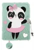 Pamiętnik A5 96 kartek z kłódką 3D Panda Ballerina Podgląd zdjęcia produktu 1