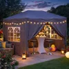 Faltpavillon 2 x 3 m Smoky Grau, 4 Easy-Klett Seitenwände Produktbild-Vorschau 8