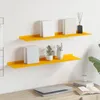 Schwebendes Regal 2 pcs Senfgelb 80 x 18 x 2,5 cm Stahl Produktbild-Vorschau 3