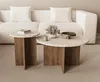 CALICOSY -  Set aus 2 Couchtischen mit runder Tischplatte Produktbild-Vorschau 4