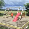 Balançoire en bois Wickey Smart Shake avec toboggan et Voir les images du produit 4