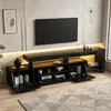 Merax TV-Schrank mit LED, Hochglanz Lowboard mit 3 Schränke Produktbild-Vorschau 14