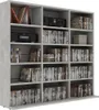 vidaXL Scaffale per CD Grigio cemento 100x23x89,5 cm in Anteprima dell’immagine prodotto 5